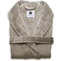 Zo! Home Peignoir Cara - Peignoir pour femmes et hommes - M - Manteau du matin - Convient pour le sauna - Taupe