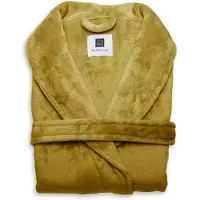 Zohome Peignoir Cara - Peignoir pour Dames et Messieurs - L - Manteau du matin - Convient pour le sauna - Or