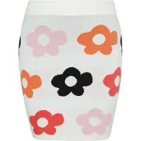 Mymo Jupe jaune foncé / rose / noir / blanc cassé