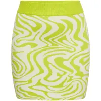 Mymo Jupe citron vert / blanc cassé