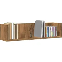 vidaXL Étagère murale à CD chêne artisanal 75x18x18 cm bois ingénierie