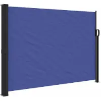 vidaXL Marquise latérale extensible Bleu 140x600 cm