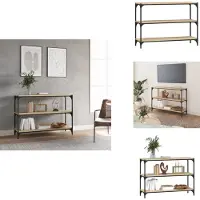 vidaXL Bibliothèque Chêne Sonoma 100x33x70,5cm Bois d'ingénierie acier