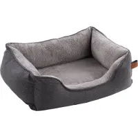 Flamingo Lit pour chien Carlota rectangulaire gris clair, dimensions : 65 x 45 x 20 cm
