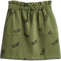 SOMETIME SOON Jupe olive / noir