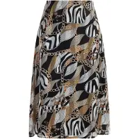 Faina Jupe 'Caneva' marron / gris / noir / blanc