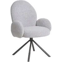 Ebuy24 Lana chaise de salle à manger avec pied rotatif couleur sable.