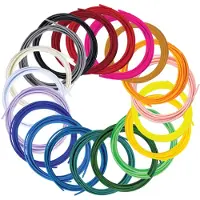 3Doodler Filament FLOW 20 PLA, 20 couleurs, sachet de remplissage. Acide polylactique (PLA) : Noir, Bleu, Vert foncé, Rose foncé, Or, Vert, Lilas, Bleu marine, Orange, Rose, Bleu clair, Blanc, Jaune.