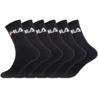 FILA Lot Chaussettes Tennis : 6 / Noir / 39-42