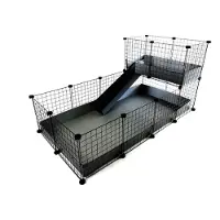 C&c Modular 4x2+2x1 Dogs Cage Argenté