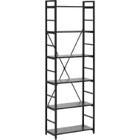 Fromm & Starck Étagère pour livre - 28 x 60 x 182 cm - 150 kg - noir