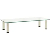 vidaXL Table TV Transparent 80x35x17 cm Verre trempé