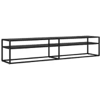 vidaXL Armoire TV noire 200x40x40,5 cm verre trempé