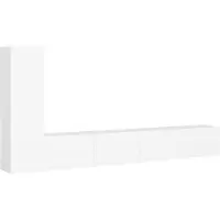 vidaXL Ensemble de meubles TV 3 pièces blanc en bois composite