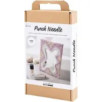 Creativ Company Advanced Punch Needle Mirror Craft Kit Rose