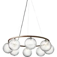 Nuura Miira 8 Circular Suspension Dark Bronze|Optic Clear