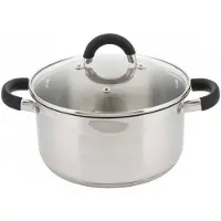 KINGHOFF Casserole KH-4346 24cm Acier Inoxydable 6L