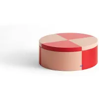 HAY Tin Container Boîte de Rangement Round | Red and soft pink
