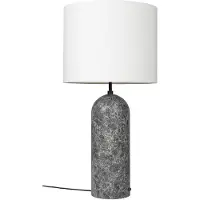 Gubi Gravity Lampadaire Grey marble | White Shade | XL Low
