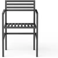 Nine 19 Outdoors Chaise à Accoudoirs de Salle à Manger Black