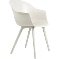 Gubi Bat Outdoor Chaise de Salle à Manger Alabaster White