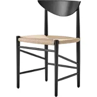 &tradition Drawn Side Chair HM3 Black Lacquered Oak