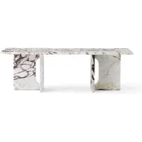 Audo Copenhagen Androgyne Lounge Table Stone Calacatta Viola Marble
