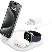 Belkin Support de chargement sans fil - - BOOST CHARGE 3-in-1 - 15 Watt - Magnetic - Foldable