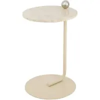 AYTM Castellum Table Basse Light sand | Travertine | Silver
