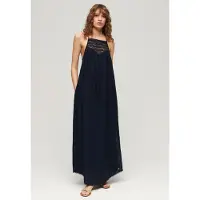 Superdry Robe Longue Sans Manches Lace Halter Beach