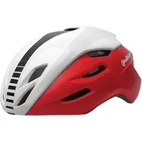 Polisport Casque cycliste Aero-R Large 58-61 cm - Rouge mat / Blanc lumineux / Noir