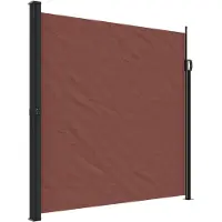 vidaXL Marquise latérale extensible brun 200x500 cm