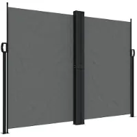 vidaXL Marquise latérale extensible Anthracite 180x600 cm
