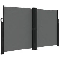 vidaXL Marquise latérale extensible Anthracite 140x1200 cm