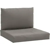 vidaXL Coussins de palette lot de 2 gris foncé mélangé tissu