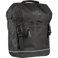 Polydaun Sacoche vélo Greenlands Travel - Sacoche vélo - Légère - Passepoil réfléchissant - 20 litres - Noir