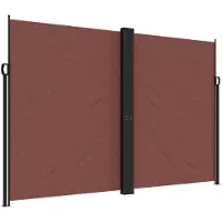 vidaXL Marquise latérale extensible brun 220x1000 cm