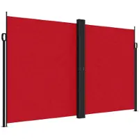 vidaXL Marquise latérale extensible rouge 200x600 cm