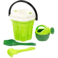 Cavallino Toys Safari XL Classic Bucket Set avec arrosage dose vert, 4dlg.