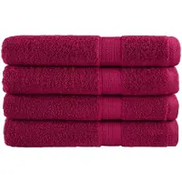 vidaXL Serviettes de sauna de qualité supérieure SOLUND 4 pcs bordeaux