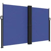 vidaXL Marquise latérale extensible bleu 160x600 cm