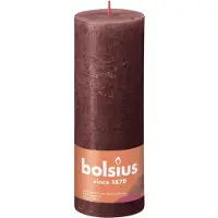 Bolsius Bougie pilier - - Velvet - velours rouge - Ø68 mm x 19 cm - 85 h