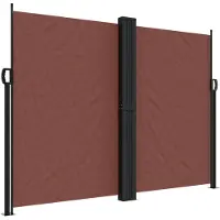 vidaXL Marquise latérale extensible brun 180x1000 cm