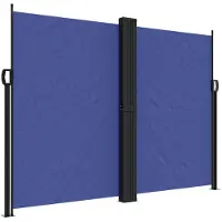 vidaXL Marquise latérale extensible bleu 180x600 cm