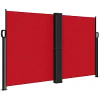 vidaXL Marquise latérale extensible rouge 140x600 cm