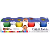 Creafun Peinture au doigt 4x140 g