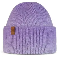 Buff Knitted Beanie Violet