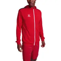 Hummel Veste de survêtement 'Authentic' gris / canneberge / noir / blanc
