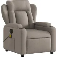 vidaXL Fauteuil de massage électrique Taupe Tissu
