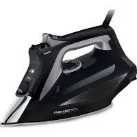 Rowenta Focus Excel DW5320D1, Fer à repasser à sec & vapeur, Micro-vapeur 400 HD Base laser, 190 g/min, Noir, Gris, 45 g/min, 0,3 l